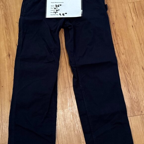 Carhartt Pants FR 32x32 Flame Resistant Blue Canvas Work 371-20 Mechanic - Picture 2 of 6